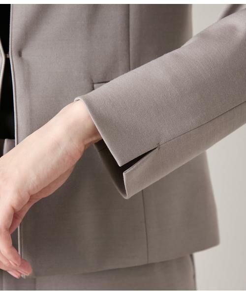 NEWYORKER L-SIZE / ニューヨーカー エルサイズ テーラードジャケット | モクロディクリア ノーカラージャケット | 詳細3