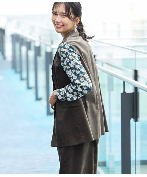 NEWYORKER L-SIZE / ニューヨーカー エルサイズ テーラードジャケット | ライトコール ダブルブレストジレ | 詳細10