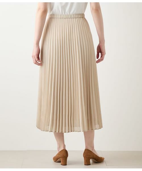 NEWYORKER L-SIZE / ニューヨーカー エルサイズ ミニ・ひざ丈スカート | リサイクルポリエステルシアーローン プリーツスカート | 詳細2