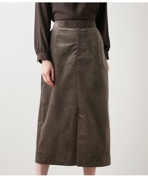 NEWYORKER L-SIZE / ニューヨーカー エルサイズ ミニ・ひざ丈スカート | ライトコール ストレートスカート | 詳細1