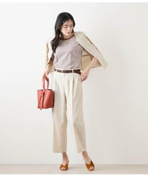NEWYORKER L-SIZE / ニューヨーカー エルサイズ その他パンツ | リネンライクストレッチ ワンタックワイドパンツ | 詳細10