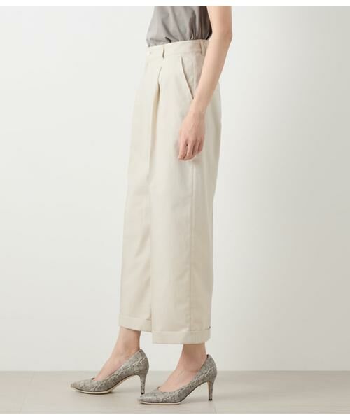 NEWYORKER L-SIZE / ニューヨーカー エルサイズ その他パンツ | リネンライクストレッチ ワンタックワイドパンツ | 詳細2
