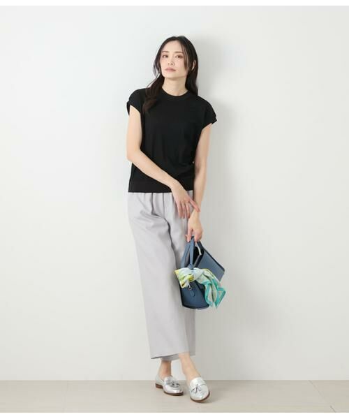 NEWYORKER L-SIZE / ニューヨーカー エルサイズ チノ・ワークパンツ | リネン混プレーンウィーブ ドロストイージーパンツ | 詳細12