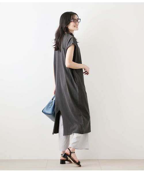 NEWYORKER L-SIZE / ニューヨーカー エルサイズ チノ・ワークパンツ | リネン混プレーンウィーブ ドロストイージーパンツ | 詳細15