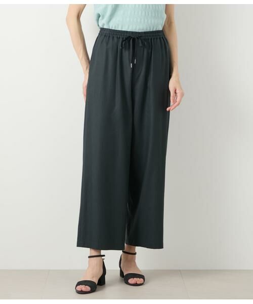 NEWYORKER L-SIZE / ニューヨーカー エルサイズ チノ・ワークパンツ | リネン混プレーンウィーブ ドロストイージーパンツ | 詳細17