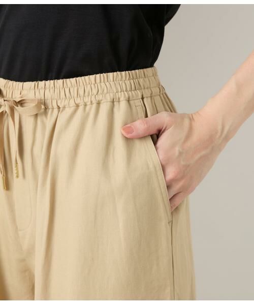 NEWYORKER L-SIZE / ニューヨーカー エルサイズ チノ・ワークパンツ | リネン混プレーンウィーブ ドロストイージーパンツ | 詳細4