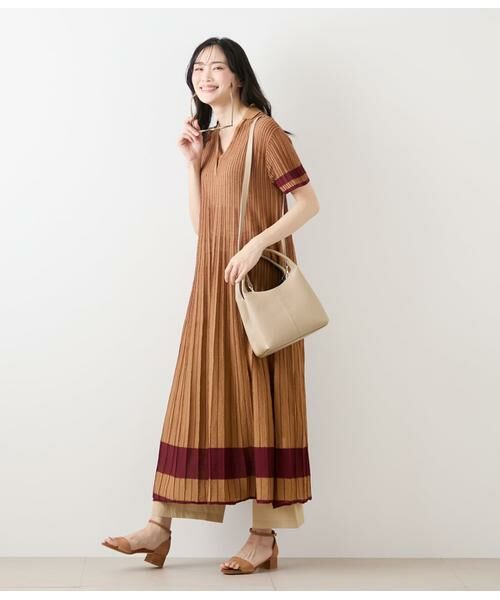 NEWYORKER L-SIZE / ニューヨーカー エルサイズ チノ・ワークパンツ | リネン混プレーンウィーブ ドロストイージーパンツ | 詳細9