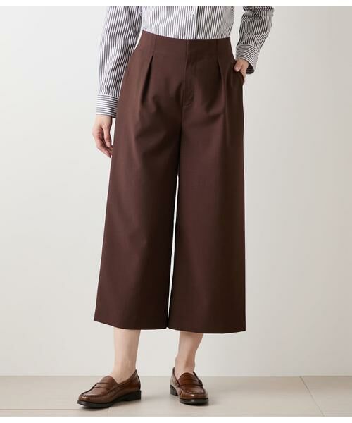 NEWYORKER L-SIZE / ニューヨーカー エルサイズ その他パンツ | ウーステッドポリエステル ワンタックガウチョパンツ | 詳細1