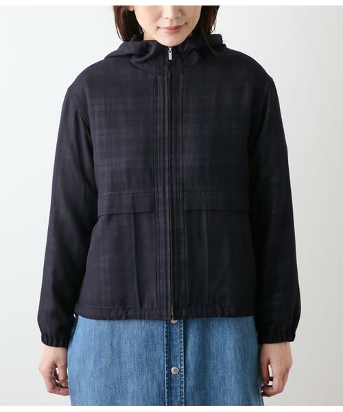 NEWYORKER L-SIZE / ニューヨーカー エルサイズ レザーブルゾン・ジャケット | シアー接結ニューヨーカータータン フーデットブルゾン | 詳細1