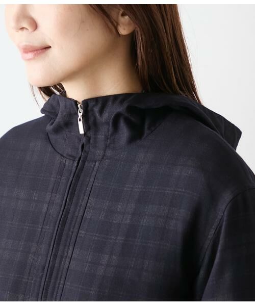 NEWYORKER L-SIZE / ニューヨーカー エルサイズ レザーブルゾン・ジャケット | シアー接結ニューヨーカータータン フーデットブルゾン | 詳細3