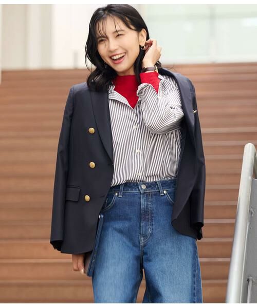 NEWYORKER L-SIZE / ニューヨーカー エルサイズ シャツ・ブラウス | ロンドンストライプ レギュラーカラー長袖シャツ | 詳細13