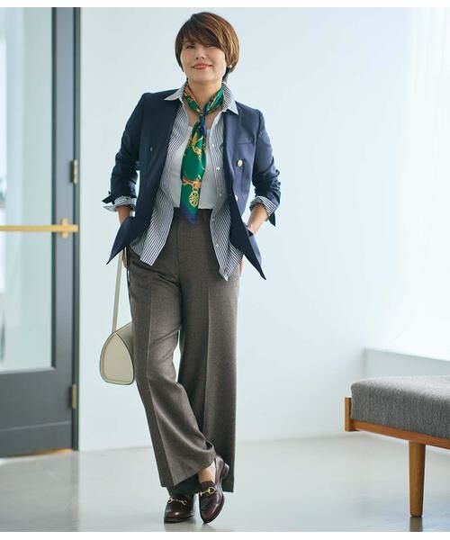 NEWYORKER L-SIZE / ニューヨーカー エルサイズ シャツ・ブラウス | ロンドンストライプ レギュラーカラー長袖シャツ | 詳細14