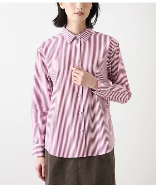 NEWYORKER L-SIZE / ニューヨーカー エルサイズ シャツ・ブラウス | ロンドンストライプ レギュラーカラー長袖シャツ | 詳細18