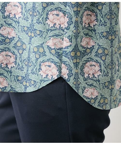 NEWYORKER L-SIZE / ニューヨーカー エルサイズ シャツ・ブラウス | リバティ ウィリアム・モリス アフリカンマリーゴールド レギュラーカラー長袖シャツ | 詳細3