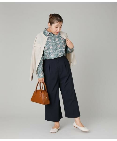 NEWYORKER L-SIZE / ニューヨーカー エルサイズ シャツ・ブラウス | リバティ ウィリアム・モリス アフリカンマリーゴールド レギュラーカラー長袖シャツ | 詳細5