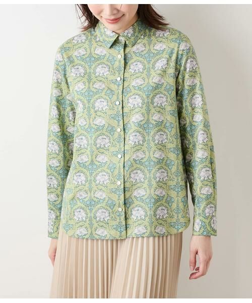 NEWYORKER L-SIZE / ニューヨーカー エルサイズ シャツ・ブラウス | リバティ ウィリアム・モリス アフリカンマリーゴールド レギュラーカラー長袖シャツ | 詳細7