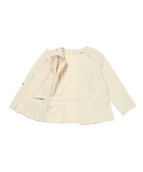 NEWYORKER L-SIZE / ニューヨーカー エルサイズ シャツ・ブラウス | リネンライクストレッチ ノーカラーブラウス | 詳細5