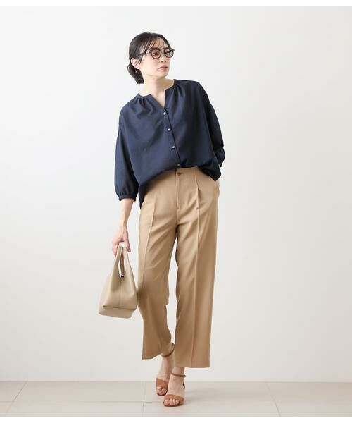 HYKE  シアーブラウス　2サイズ　ネイビー SHEER BLOUSE シアーブラウス HYKE（ハイク）通販| st company