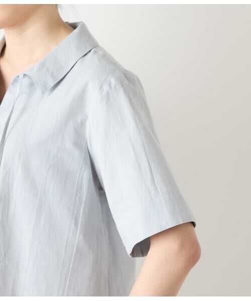 NEWYORKER L-SIZE / ニューヨーカー エルサイズ シャツ・ブラウス | コットンリネンドビーストライプ プルオーバーブラウス | 詳細4