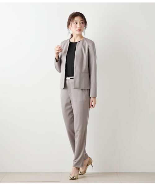 NEWYORKER L-SIZE / ニューヨーカー エルサイズ シャツ・ブラウス | ポリエステルダブルクロス フロントギャザーブラウス | 詳細5