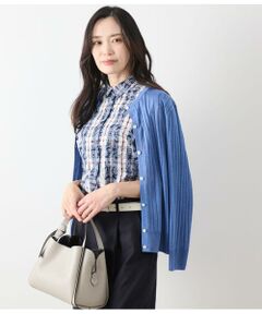 NEWYORKER L-SIZE / ニューヨーカー エルサイズ カーディガン・ボレロ | ヴィスコースポリエステル ワイドリブ9分袖クル―ネックカーディガン