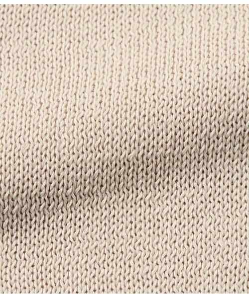 NEWYORKER L-SIZE / ニューヨーカー エルサイズ カーディガン・ボレロ | リネンライクワッフル クルーネック5分袖カーディガン | 詳細9