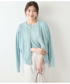 NEWYORKER L-SIZE / ニューヨーカー エルサイズ カーディガン・ボレロ | TCホールガーメント(R)  透かし柄カーディガン