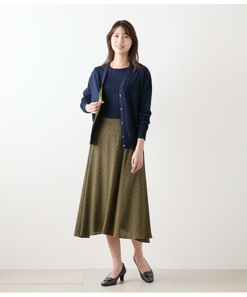 NEWYORKER L-SIZE / ニューヨーカー エルサイズ カーディガン・ボレロ | レーヨンポリストレッチ Vネックカーディガン | 詳細11