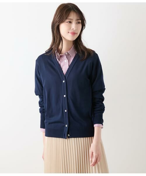 NEWYORKER L-SIZE / ニューヨーカー エルサイズ カーディガン・ボレロ | レーヨンポリストレッチ Vネックカーディガン | 詳細12