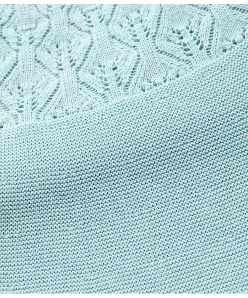 NEWYORKER L-SIZE / ニューヨーカー エルサイズ ニット・セーター | TCホールガーメント(R) 求心透かし柄5分袖プルオーバー | 詳細7