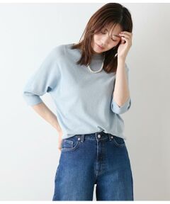 NEWYORKER L-SIZE / ニューヨーカー エルサイズ ニット・セーター | TCラメホールガーメント(R) クルーネック7分袖プルオーバー