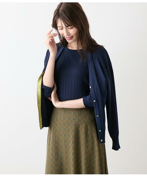 NEWYORKER L-SIZE / ニューヨーカー エルサイズ ニット・セーター | レーヨンポリストレッチ 7分袖クルーネックプルオーバー | 詳細14