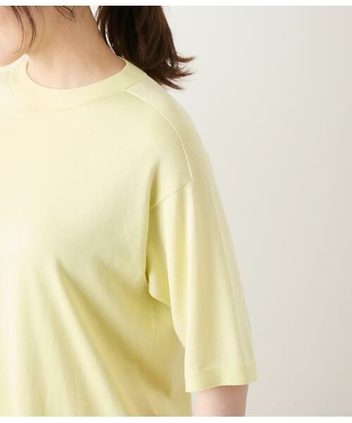 NEWYORKER L-SIZE / ニューヨーカー エルサイズ ニット・セーター | ギザコットンホールガーメント(R) 5分袖プルオーバー | 詳細3