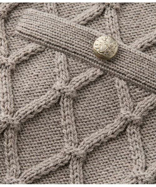 NEWYORKER L-SIZE / ニューヨーカー エルサイズ ベスト | ウール混リリヤーン ダイヤ柄ニットベスト | 詳細7