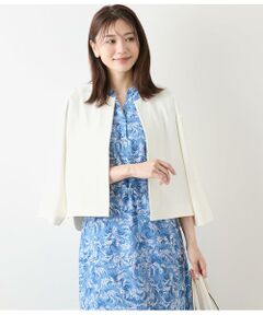 NEWYORKER L-SIZE / ニューヨーカー エルサイズ カットソー | ジョーゼットダンボール 7分袖着流しカーディガン