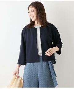 NEWYORKER L-SIZE / ニューヨーカー エルサイズ カットソー | ジョーゼットダンボール 7分袖着流しカーディガン