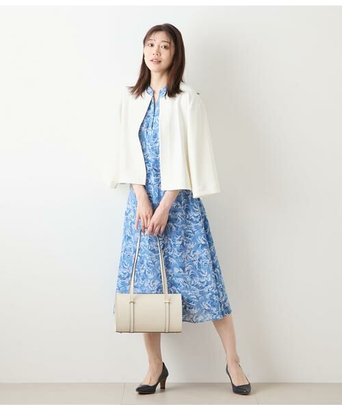 NEWYORKER L-SIZE / ニューヨーカー エルサイズ カットソー | ジョーゼットダンボール 7分袖着流しカーディガン | 詳細4