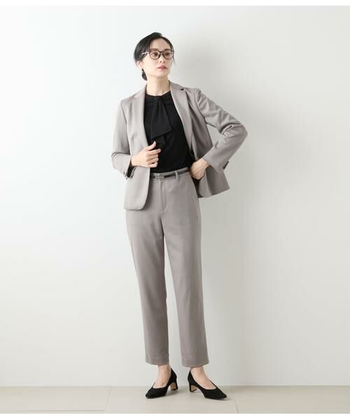 NEWYORKER L-SIZE / ニューヨーカー エルサイズ カットソー | トリアセ強撚スムース 7分袖ボウタイカットソー | 詳細14