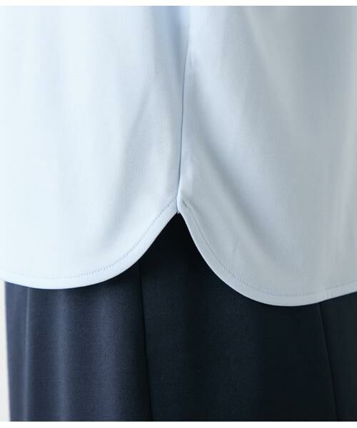 NEWYORKER L-SIZE / ニューヨーカー エルサイズ カットソー | トリアセ強撚スムース 7分袖ボウタイカットソー | 詳細4