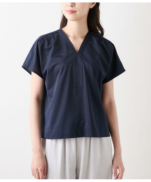 NEWYORKER L-SIZE / ニューヨーカー エルサイズ Tシャツ | ハイツイストツイル Vネック半袖プルオーバー | 詳細7