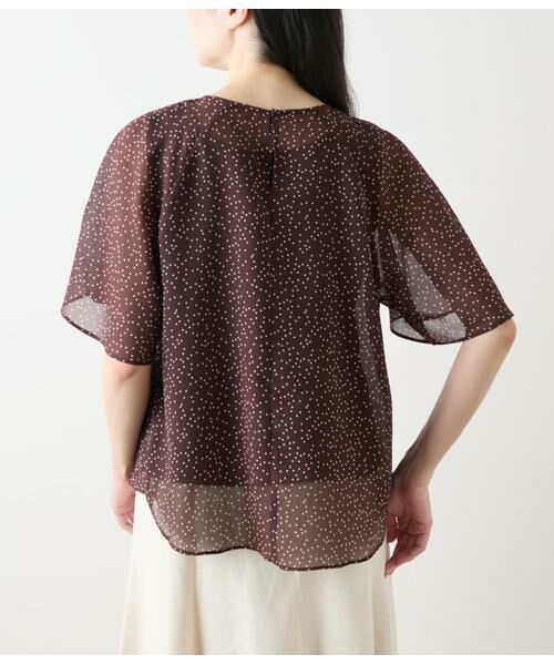 NEWYORKER L-SIZE / ニューヨーカー エルサイズ Tシャツ | ドット楊柳 フレアスリーブブラウス&タンクトップ | 詳細2