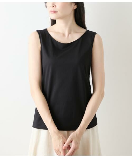 NEWYORKER L-SIZE / ニューヨーカー エルサイズ Tシャツ | ドット楊柳 フレアスリーブブラウス&タンクトップ | 詳細5