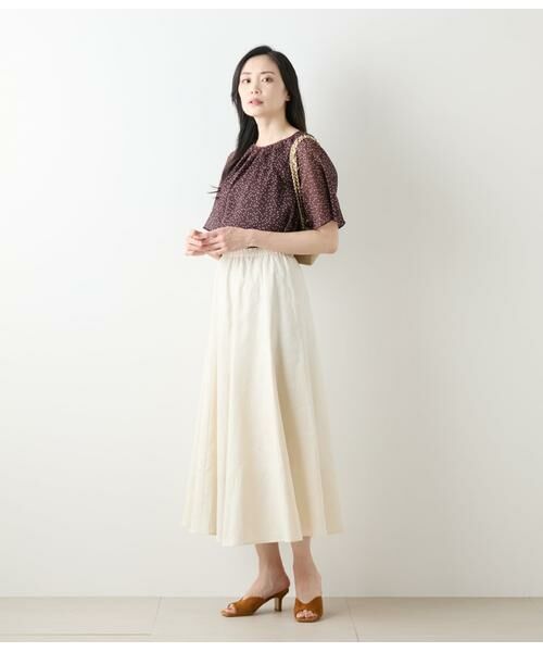 NEWYORKER L-SIZE / ニューヨーカー エルサイズ Tシャツ | ドット楊柳 フレアスリーブブラウス&タンクトップ | 詳細8