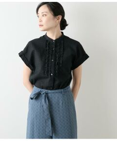 NEWYORKER L-SIZE / ニューヨーカー エルサイズ Tシャツ | ウェーブコットン フレンチスリーブフリルブラウス