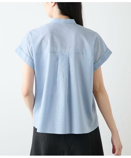 NEWYORKER L-SIZE / ニューヨーカー エルサイズ Tシャツ | ウェーブコットン フレンチスリーブフリルブラウス | 詳細2