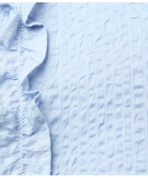 NEWYORKER L-SIZE / ニューヨーカー エルサイズ Tシャツ | ウェーブコットン フレンチスリーブフリルブラウス | 詳細5