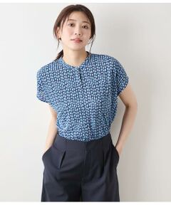NEWYORKER L-SIZE / ニューヨーカー エルサイズ Tシャツ | ポリエステル強撚スムース 幾何学プリント ボックスシルエットプルオーバー