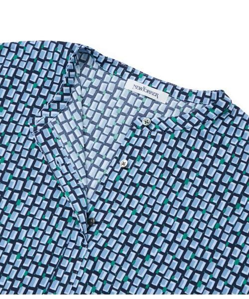 NEWYORKER L-SIZE / ニューヨーカー エルサイズ Tシャツ | ポリエステル強撚スムース 幾何学プリント ボックスシルエットプルオーバー | 詳細4