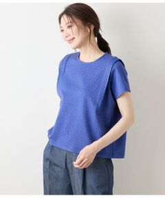 NEWYORKER L-SIZE / ニューヨーカー エルサイズ Tシャツ | 格子サッカージャカードシルケット ショルダータックカットソー