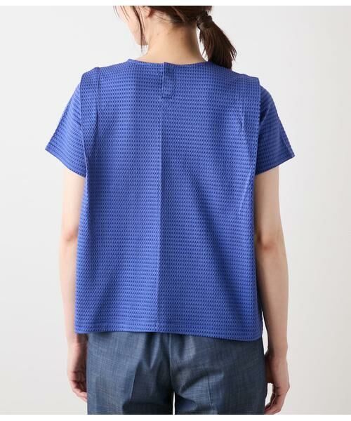 NEWYORKER L-SIZE / ニューヨーカー エルサイズ Tシャツ | 格子サッカージャカードシルケット ショルダータックカットソー | 詳細2